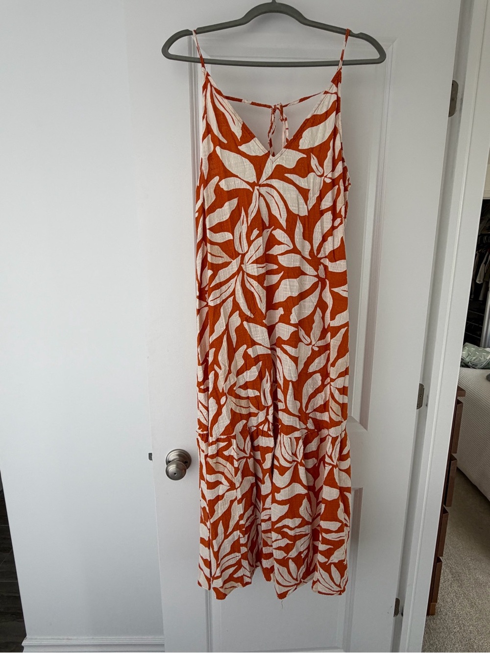 Orange and White Patterned H&M Dress
